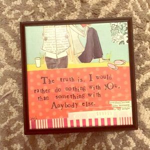 Curly girl design block frame